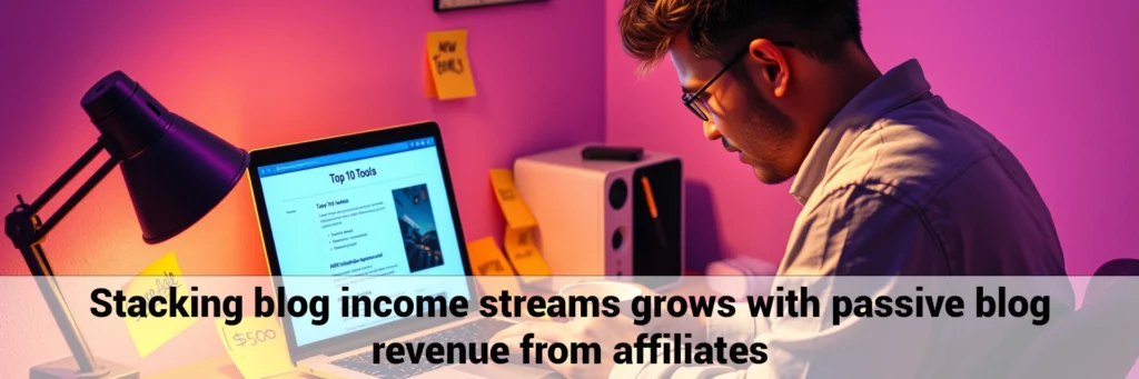 Stacking blog income streams grows with passive blog revenue from affiliates