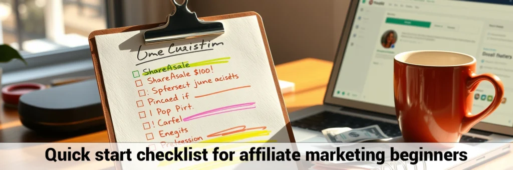 Quick start checklist for affiliate marketing beginners