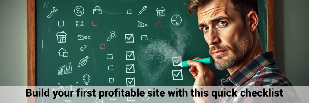 Build your first profitable site with this quick checklist