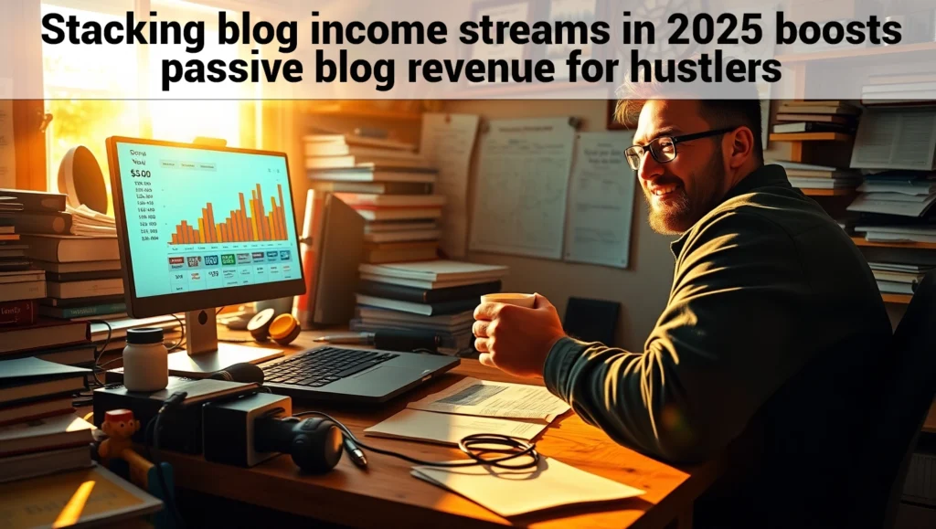 Stacking blog income streams in 2025 boosts passive blog revenue for hustlers