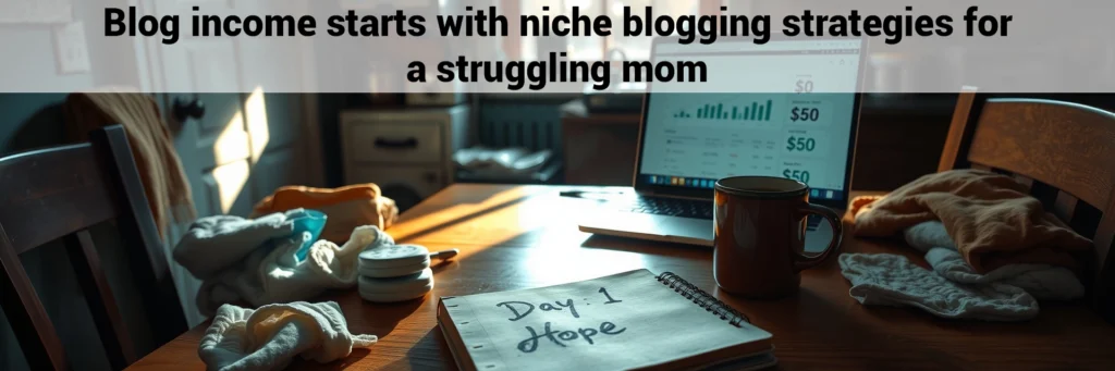 blog income starts with niche blogging strategies for a struggling mom