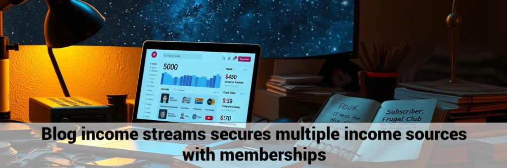 blog income streams secures multiple income sources with memberships