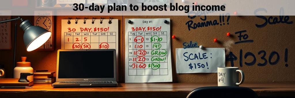 30-day plan to boost blog income