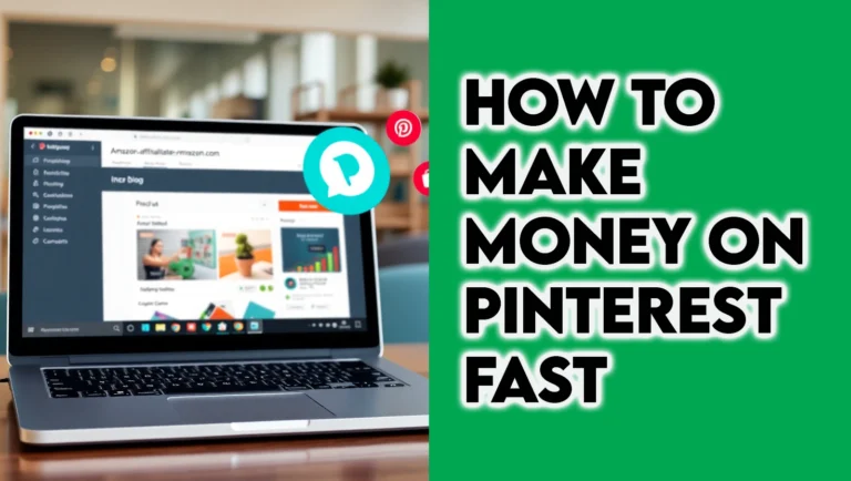 Photorealistic image of how to make money on Pinterest fast in 2025.