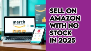 Photorealistic image of selling on Amazon with no stock in 2025.