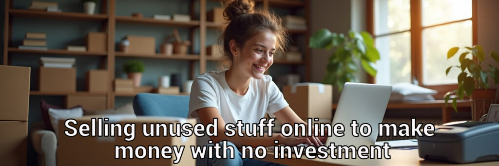 Selling unused stuff online to make money with no investment