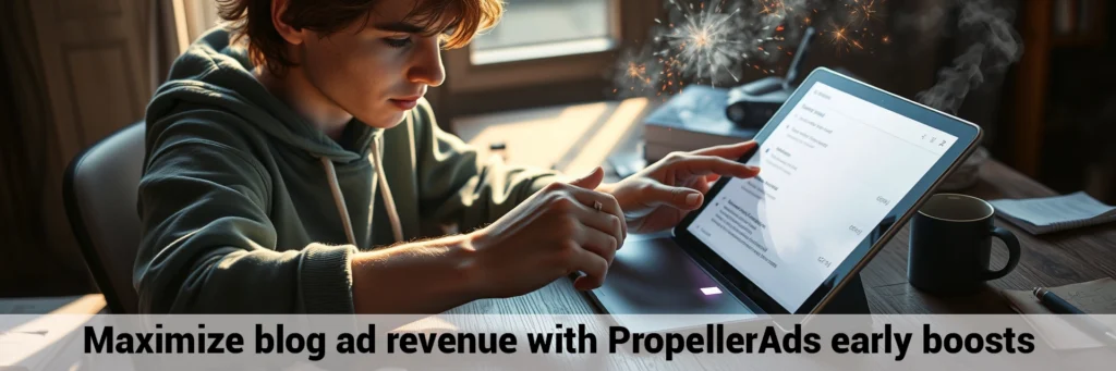 Maximize blog ad revenue with PropellerAds early boosts