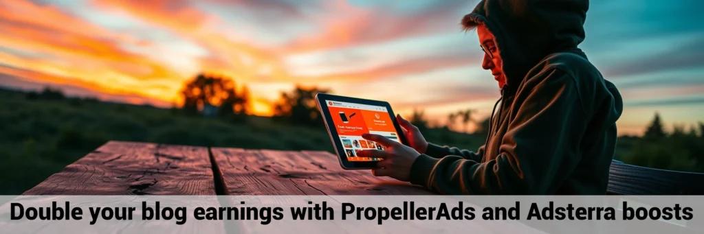 Double your blog earnings with PropellerAds and Adsterra boosts