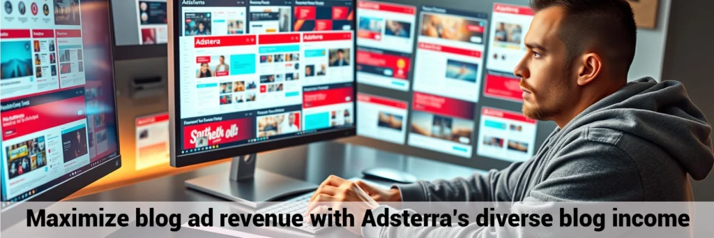 Maximize ad revenue with Adsterra’s diverse blog income