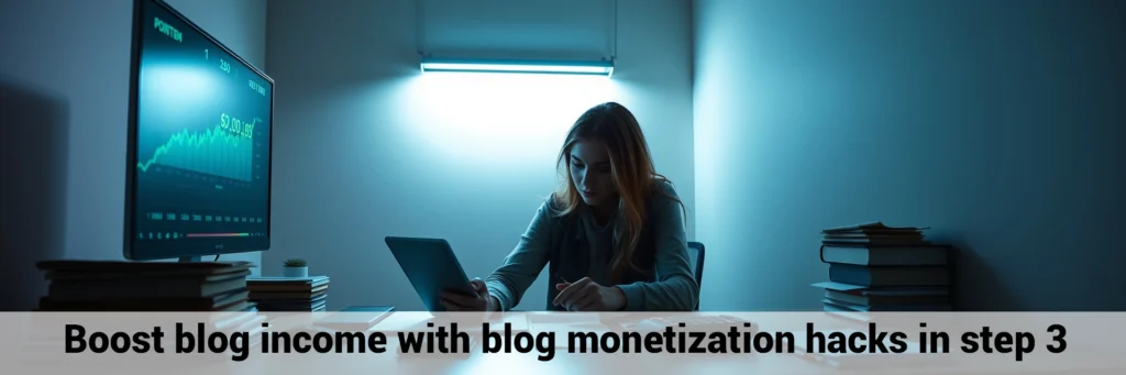 Boost blog income with blog monetization hacks in step 3