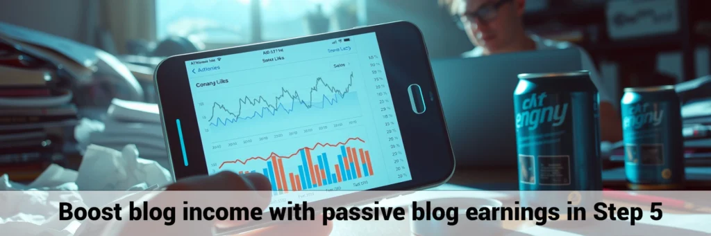 Boost blog income with passive blog earnings in step 5