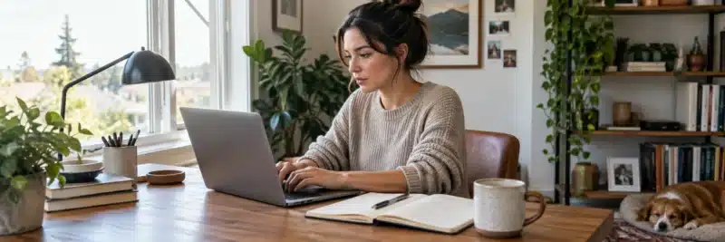 Person writing affiliate content that focuses on the reader's problem first