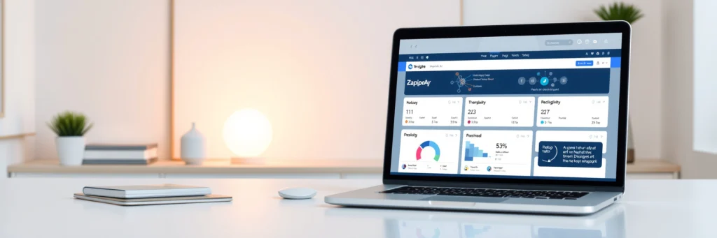 Laptop Showing Dashboards of Top Ai Productivity Tools for 2025
