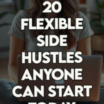 A young woman starting her first flexible side hustle from home.
