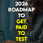 A woman professional reviewing a roadmap to get paid for testing websites online.
