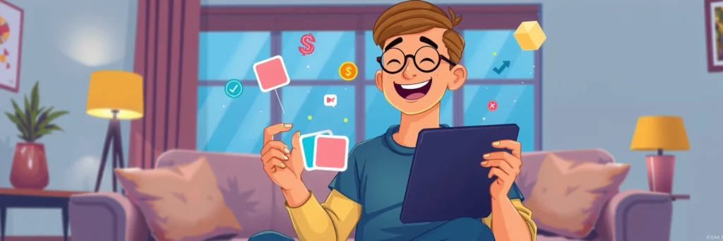 Get Paid to Test Websites Online: 12 Best Companies to Earn Cash Testing Websites Online 3 Digital illustration of testing websites online for cash, with a person using a tablet in a cozy living room.
