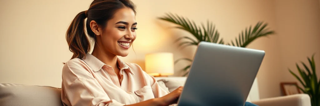 Woman-testing-website-from-home | Thesidehustler.blog Woman Giving Usability Feedback While Testing a Website from Home