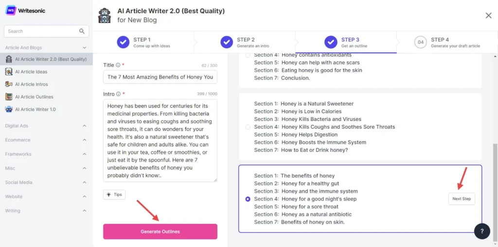 Writesonic Review: Best AI Writing Tool for Content Creators in 2025? 3 Writesonic review template library screenshot.