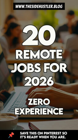 A beginner working on a laptop in a bright cafe for a new remote job.