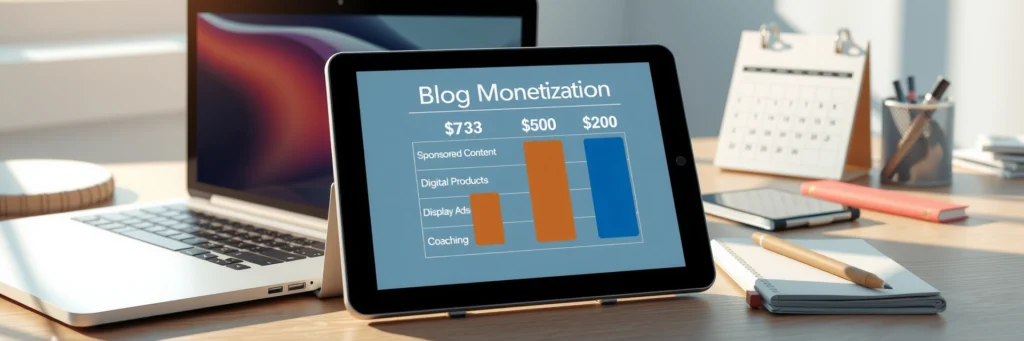 Blog Monetization Methods Comparison 2025 Results: 5 Proven Strategies Tested 5 blog monetization comparison chart 2025