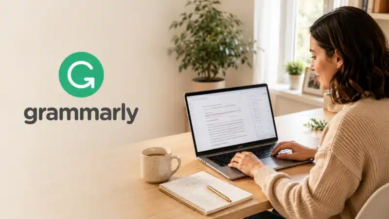Grammarly review, writing assistant fetured image