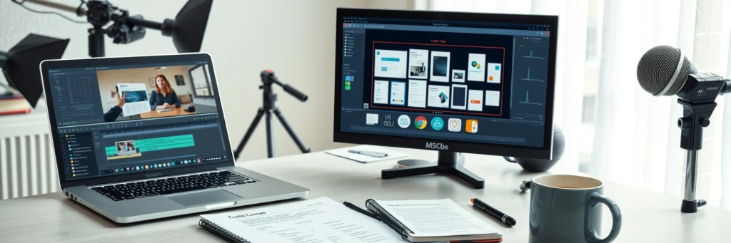 10 Amazing High-Profit Digital Products You Can Create in a Weekend: Pinterest Seller's Guide for 2025 5 Professional mini-course setup with organized digital materials, engaging video lesson on screen, and course outline visible