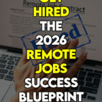 Close up of a woman following a remote jobs blueprint to land a work-from-anywhere role.