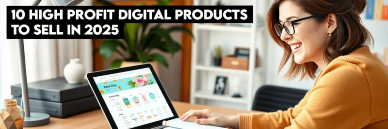 Excited female entrepreneur about to launch her new digital product on her computer.