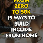 Woman building her 50K income plan with online business tools.