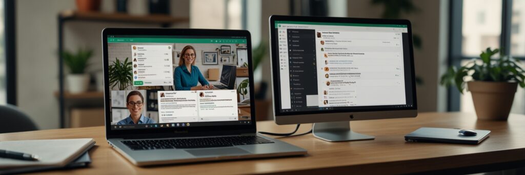 How to Quickly Become a Virtual Assistant from Home in 2025 (Even With No Experience) 6 A semi-stylized digital art of a laptop showing an Upwork virtual assistant job listing, highlighting remote virtual assistant jobs and how to start a virtual assistant business in 2025.