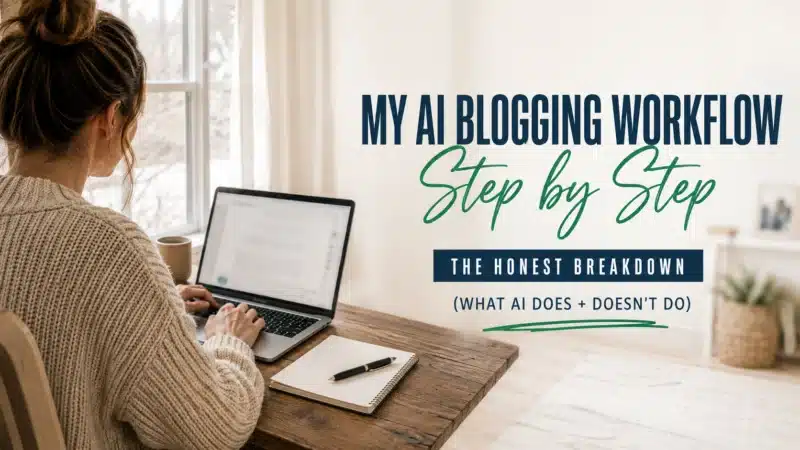 AI blogging workflow featured image