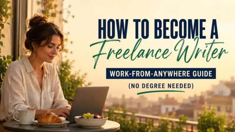 how to become a freelance writer from anywhere featured image