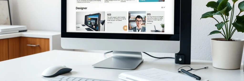 Best Freelance Job Platforms to Find Work in 2025: Beginner-Friendly Guide 4 A photorealistic image of a Contra portfolio on a computer screen, illustrating Upwork alternatives and freelance websites for beginners in 2025