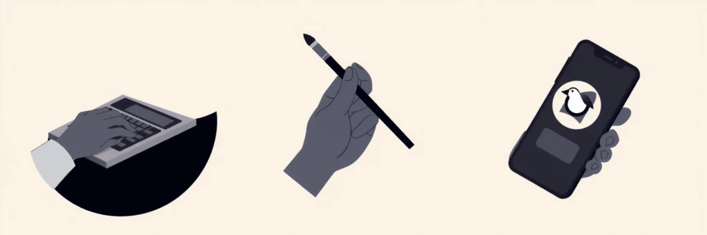 Illustration Depicting Easy Freelance Side Hustles Suitable for Beginners to Start Earning Quickly.
