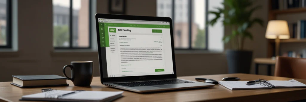 How to Become a Proofreader Online (2025 Proven Success Guide) 6 A photorealistic image of a laptop displaying an Upwork proofreading job listing, showcasing how to start proofreading and find online proofreading jobs for beginners in 2025.