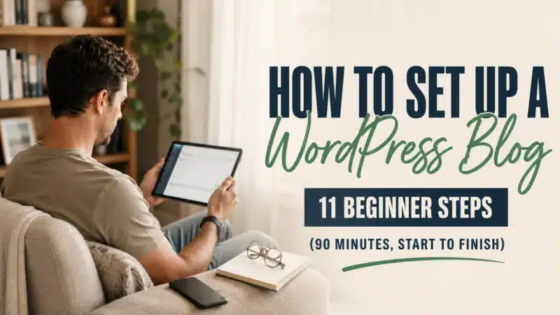 setting up a WordPress blog featured image