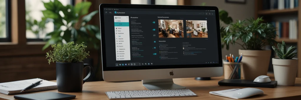How to Quickly Become a Virtual Assistant from Home in 2025 (Even With No Experience) 4 A photorealistic image of a computer screen showing a virtual assistant’s starter kit in Canva, illustrating the beginner virtual assistant guide to become a virtual assistant from home in 2025.