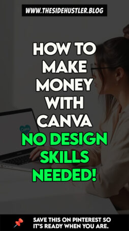 A woman realizing she can make money with Canva even without being a professional artist.