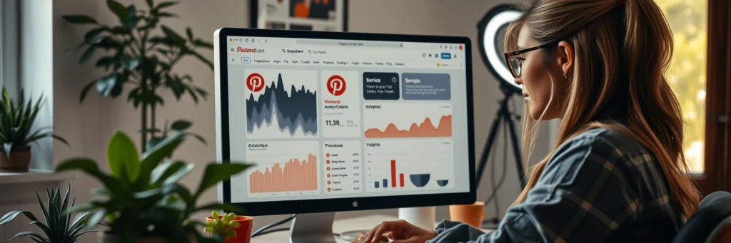 Pinterest-analytics-for-bloggers | Thesidehustler.blog Image Showing Pinterest Analytics Guiding Blog Growth and Traffic for Bloggers.