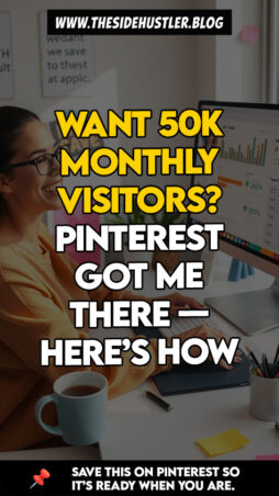 Female blogger documenting the steps Pinterest helped her grow to 50k/month.