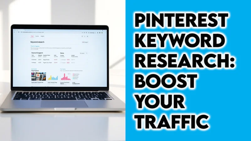 Pinterest-keyword-research-tool-dashboard-laptop  Thesidehustler.blog