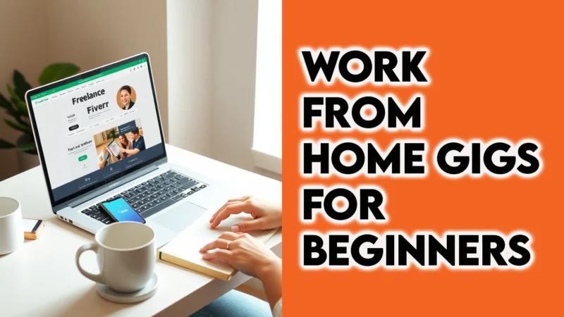 Beginner Working on Fiverr Looking for Work-from-home Gigs.  Thesidehustler.blog