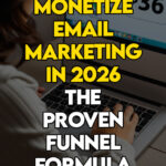 Entrepreneur using a sales funnel strategy to monetize email marketing in 2026.