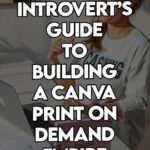 An introvert enjoying the solitude of designing POD products in Canva.