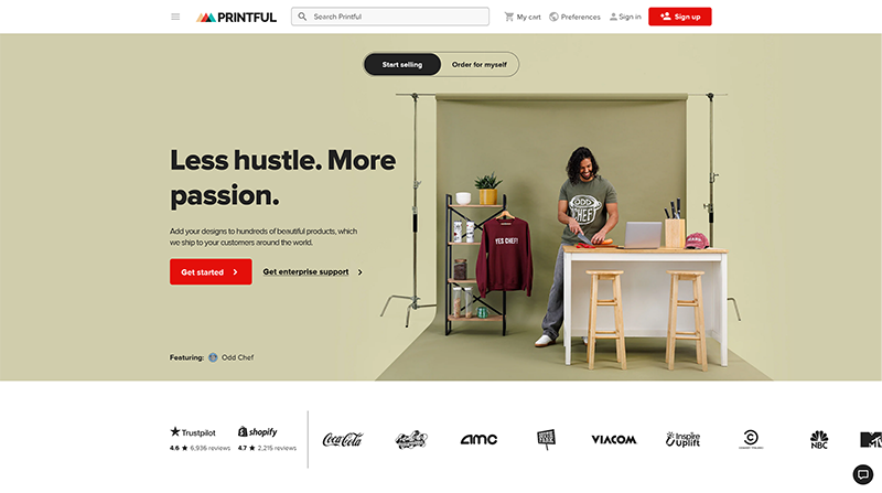 Printful | Thesidehustler.blog Printful Homepage