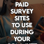 A busy professional earning extra cash with surveys during her morning commute.