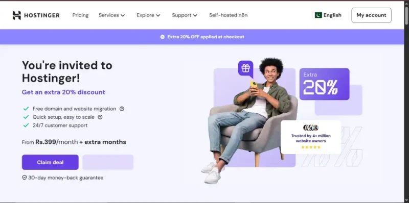 Hostinger-invite | Thesidehustler.blog Hostinger Invite Page