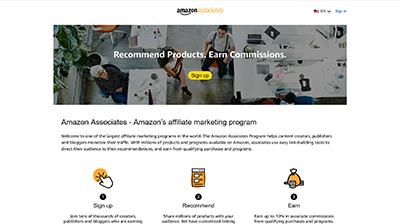 Official Amazon Associates Screenshot
