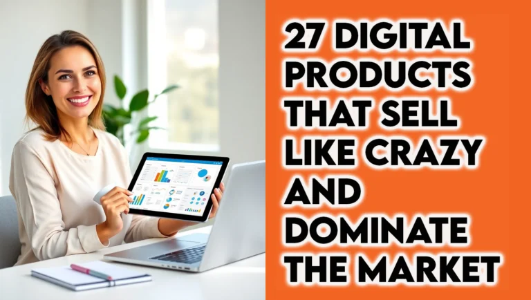 Woman creating digital products that sell like crazy on laptop