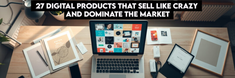 Workspace Showcasing Digital Products That Sell Like Crazy on Laptop Screen